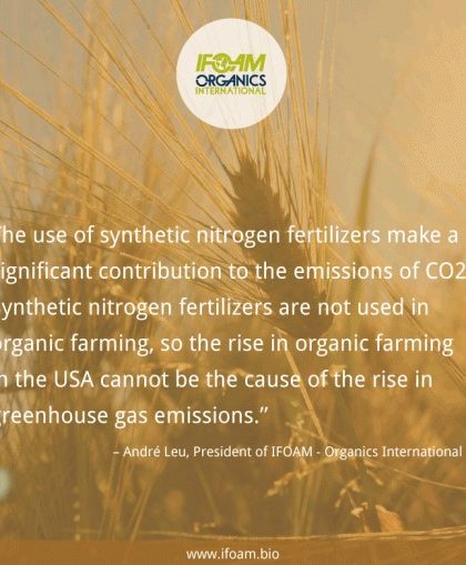 Response to article claiming organic farming has increased carbon emissions
