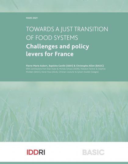 Towards a just transition of food systems - Challenges and policy levers for France