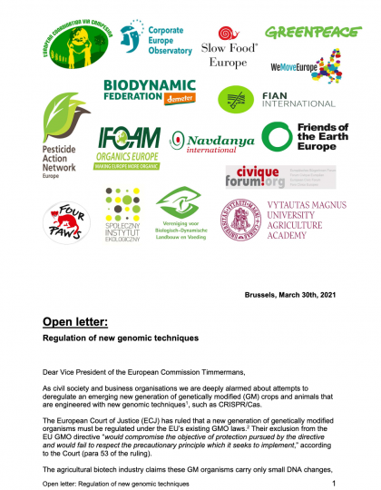 Regulation of new genomic technique