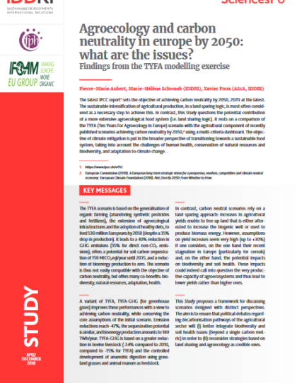 Agroecology and carbon neutrality in Europe by 2050: what are the issues?