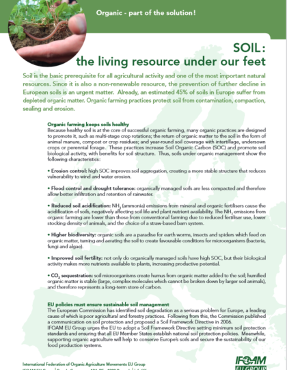 Organic - part of the solution! Soil