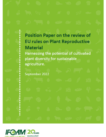 Position Paper on the review of EU rules on Plant Reproductive Material