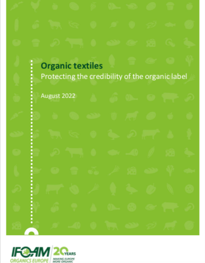 Organic textiles - Protecting the credibility of the organic label