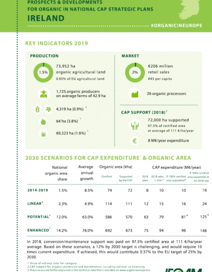 Ireland: Prospects & developments for organic in national CAP Strategic Plans