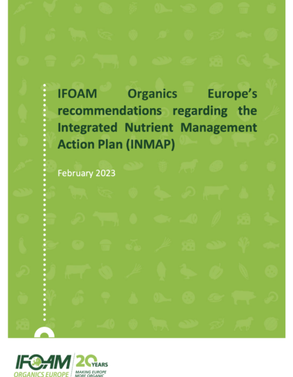 Recommendations regarding the Integrated Nutrient Management Action Plan (INMAP)